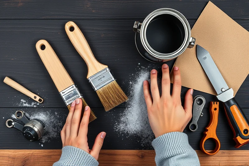 quick painting laminate furniture black — Quick Painting Laminate Furniture Black (the finished result)