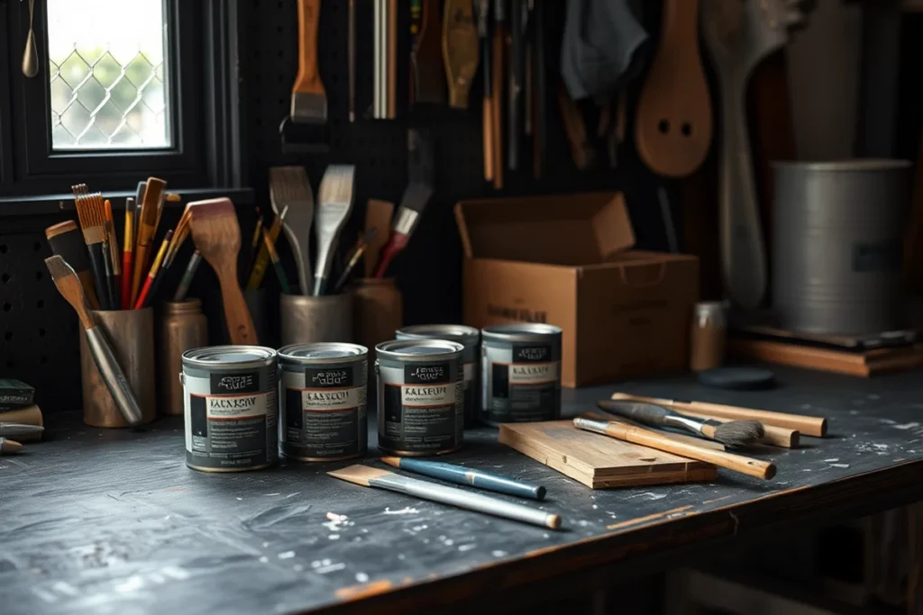 Small Painting Laminate Furniture Black